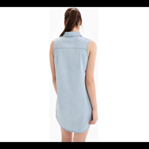 NWOT Lole Light Wash Denim Sleeveless Dress (XS) - Picture 8 of 9